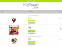 Tablet Screenshot of megflowers.com